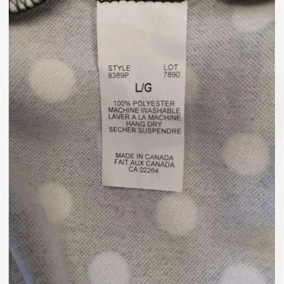 Vamp By Laura Blue  White Polka Dot Short Sleeve Mini Dress Size Large - Picture 4 of 7